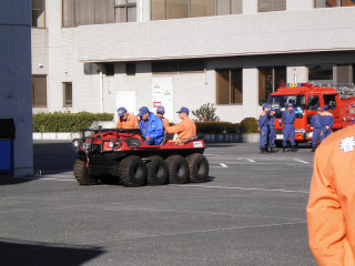 埼玉県春日部市の春日部消防署でARGOデモ走行を行いました。