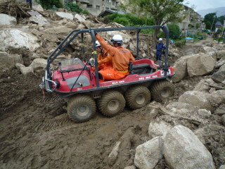 土砂崩れの被害が甚大な広島へARGOのメンテナンスに伺いました。