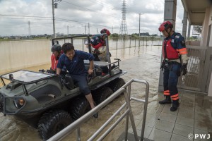 関東地方の大雨被害でNPO法人ピースウィンズ・ジャパン（PWJ）様がARGOで支援活動を行いました。
