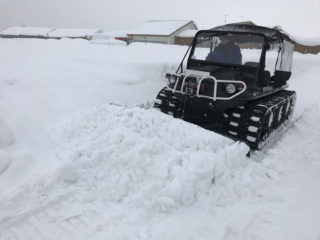 北海道でARGO+スノープローを使った除雪を行いました！