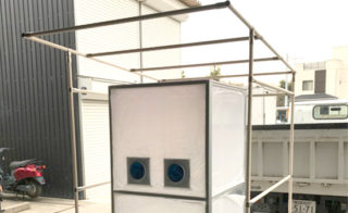 PCR検査ボックス新型ーアルミフレーム仕様-を開発いたしました。